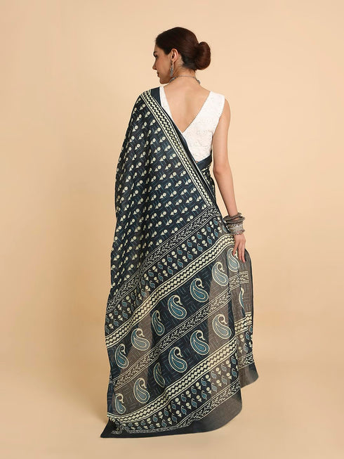 Vasthrlay Lightweight Breathable Traditional Printed Saree