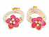 Handcrafted Floral Pearl Bracelet Premium Meenakari Work with Multicolour Stones Pink Pearl Flower Bracelet