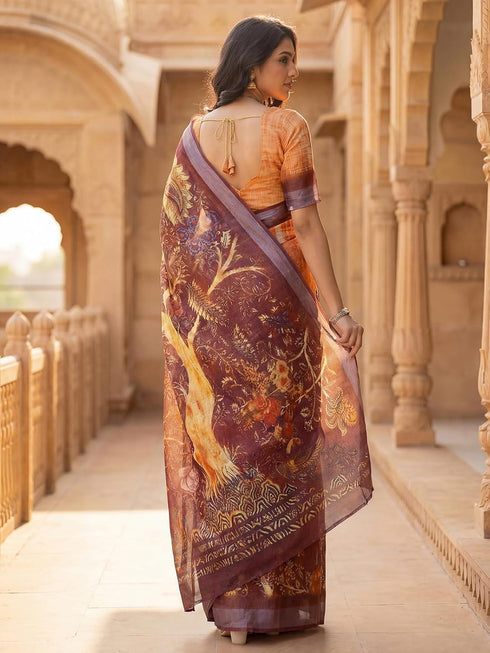 Vasthrlay Printed Multi Saree