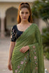 Vasthrlay Yellow Unstitched Saree