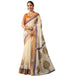 Vasthrlay Special Printed Unstitched Beige Saree