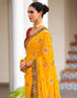 Vasthrlay Georgette Embroidery Unstitched Red Saree