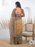 Vasthrlay Bandhani Embroidery Unstitched White Saree