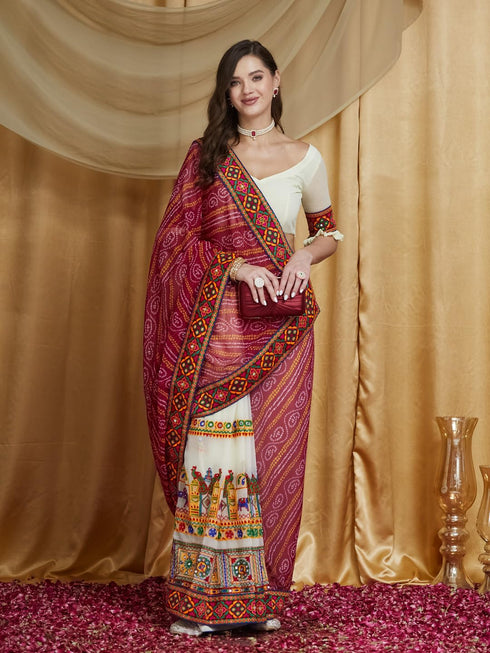 Vasthrlay Festival Embroidred Saree