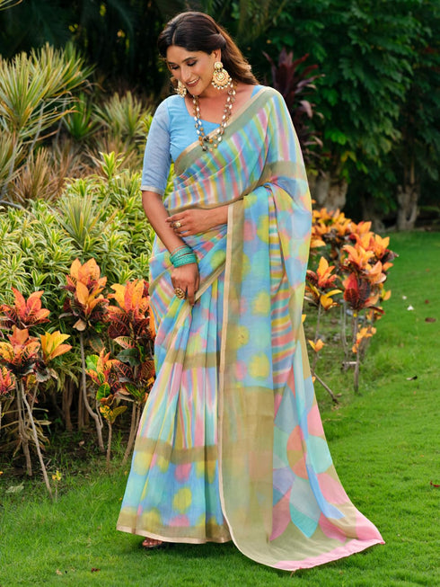 Vasthrlay Yellow Unstitched Sr Ethnic Wear