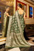 Vasthrlay Women's Organza Designer Unstitched Saree