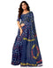Vasthrlay Chanderi Printed Unstitched Blue Saree