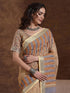 Vasthrlay Weaving Printed Beige Saree