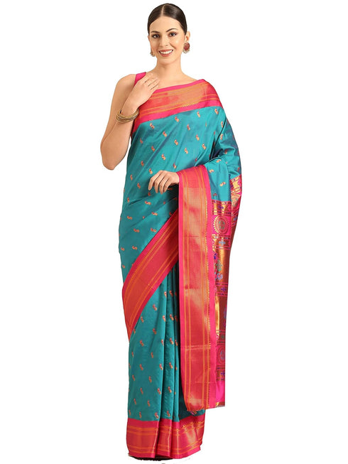 Vasthrlay Paithani Purple Saree