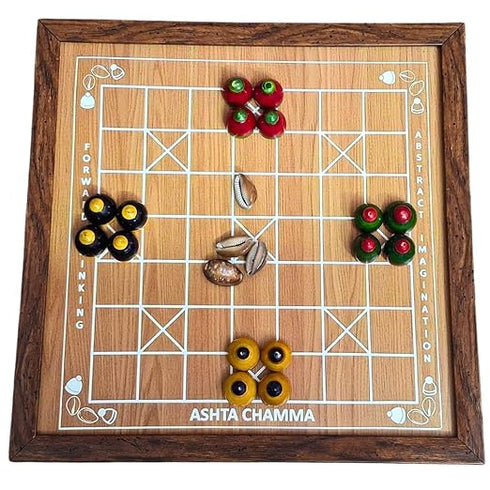 Ludo Board Game/Logical/Strategy Size 12 * 12inch Wooden Coins