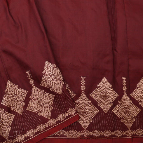Vasthrlay Maroon Kanjivaram Saree