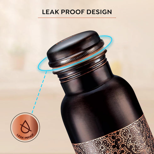 Rustic Copper Water Bottle - 750 ml