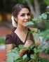 VasthrlayBurgundy Banarasi Kanchipuram Saree