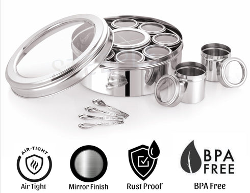 STEEPLE 12 In 1 Stainless Steel Masala Box Spice