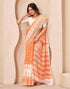 Vasthrlay Embroidery Bandhani Unstitched Orange Saree