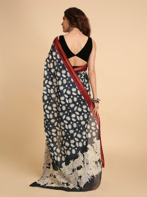 Vasthrlay Lightweight Breathable Traditional Printed Saree