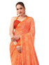 Vasthrlay Chiffon Bandhani Unstitched Peach Saree