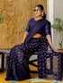 Vasthrlay Georgette Printed Unstitched Wine Saree