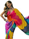 Vasthrlay Scalloped Embroidery Unstitched Lime Green Saree