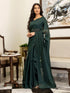 Vasthrlay Chanderi Tassels Unstitched Rust Saree