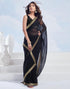 Vasthrlay Georgette Boarder Unstitched Red Saree