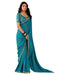 Vasthrlay Georgette Embroidery Unstitched Dark Green Saree