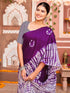 Vasthrlay Womens Printed Unstitched Dark Green Saree