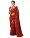 Vasthrlay Georgette Bandhani Unstitched Maroon Saree