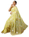 Vasthrlay Georgette Printed Yellow Saree With Unstitched Blouse Piece