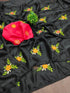 Vasthrlay Vichitra Embroidery Brown Black