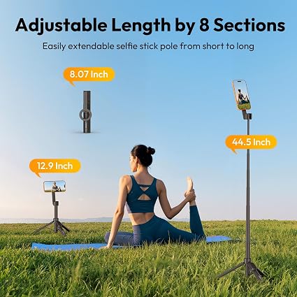 Ulanzi SK26 Magnetic Phone Tripod | 2-in-1 Selfie Stick Tripod Stand with Remote
