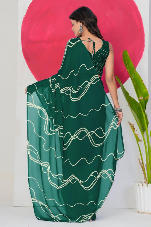 Vasthrlay Fashion Georgette Geometric Dusty Ethnic Wear