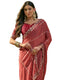 Vasthrlay Georgette Embroidery Peach Saree