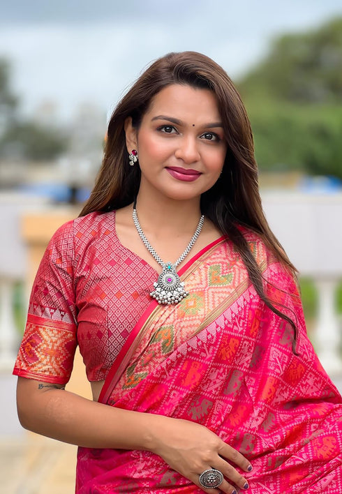 Vasthrlay Kanjivaram Patola Unstitched Ethnic Wear