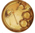 Hammered Brass Dinner Thali Set of 6
