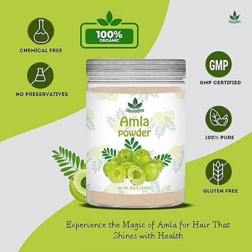 Havintha - Natural Amla Powder Jar - for Hair Growth Jar