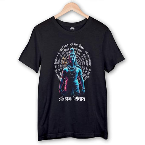 Men Mantra Shiv Black T Shirt