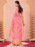 Vasthrlay Organza Jacquard Unstitched Light Green Saree
