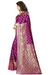 VasthrlayWomen's Purple Kanchipuram Saree