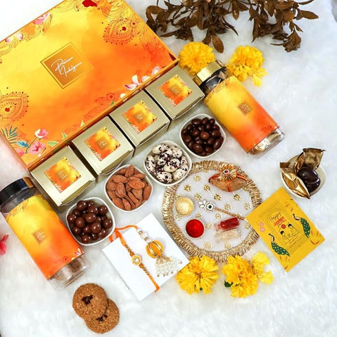 NutriSnacksBox Rakhi Gift for Brother Chocolate Delight Rakshabandhan Gift Combo Box