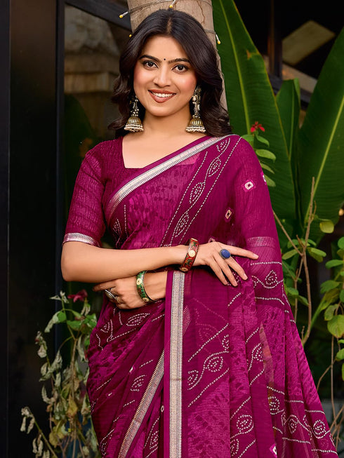 Vasthrlay Bandhani Unstitched Designer Sr Ethnic Wear