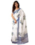 Vasthrlay Chanderi Printed Unstitched Blue Saree