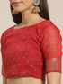 Vasthrlay Geometric Unstitched Peach Ethnic Wear