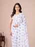 Vasthrlay Blue Georgette Printed Saree