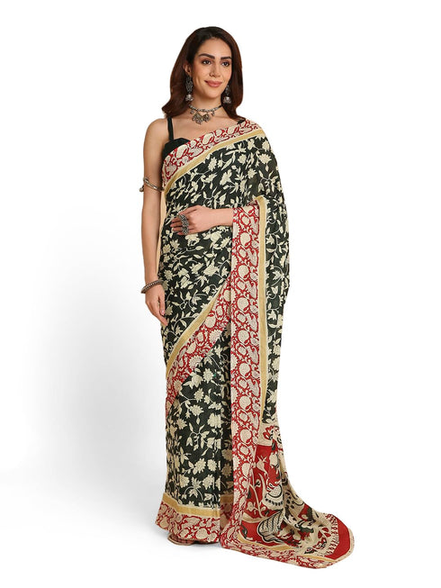 Vasthrlay Lightweight Breathable Traditional Printed Saree