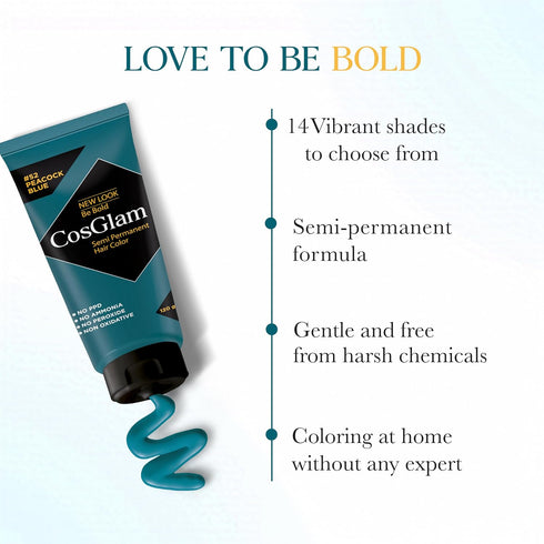 Cosglam Semi Permanent Hair Color Peacock Blue (#52)