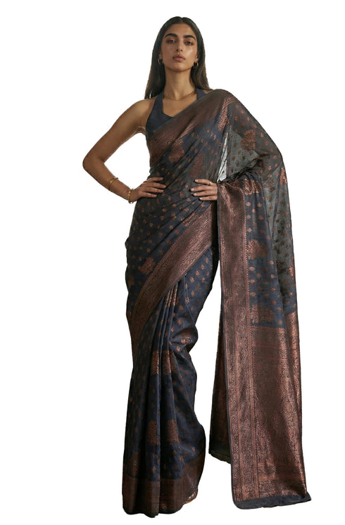 Vasthrlay Jacquard Floral Saree