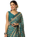 Vasthrlay Georgette Bandhani Unstitched Wine Saree