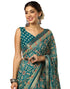 Vasthrlay Georgette Bandhani Unstitched Wine Saree