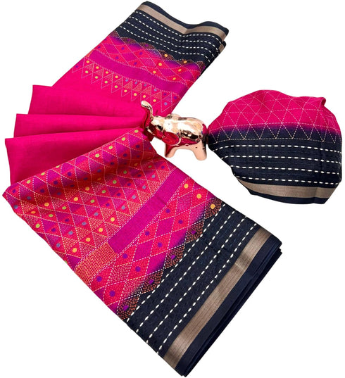 Vasthrlay Gadhwal Weaving Contrast